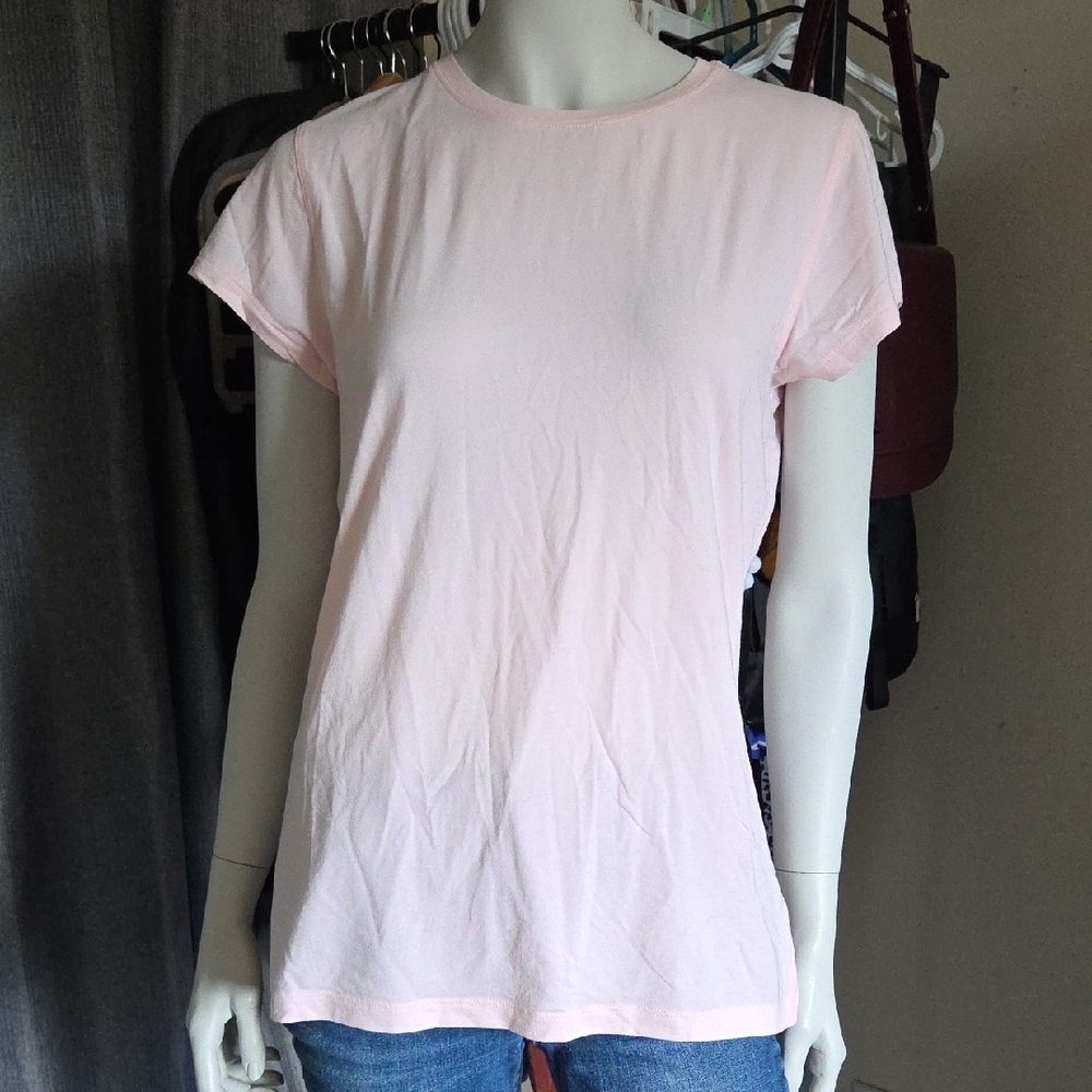 Aritzia The Group Babaton Pale Pink Super Soft Fitted Short Sleeve Tee